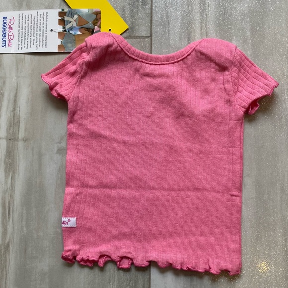 NWT RuffleButts Rose Pink Snuggly Ruffles Shorts Pajama Outfit Set, 0-3M - Picture 9 of 13
